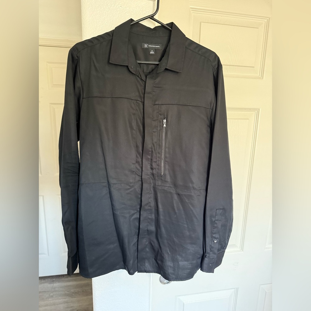 INC International Concepts Black Shirt Jacket